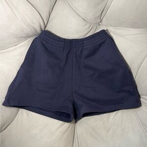 Navy blue sweat shorts thick and comfy